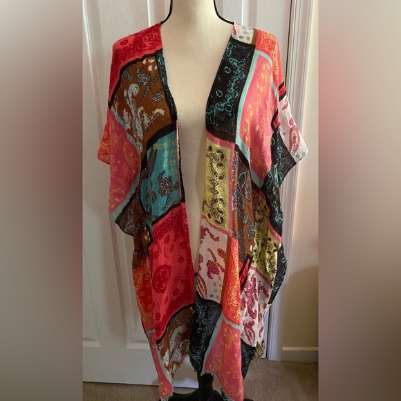 Free People Other - Free People Lightweight Colorful Kimono, Great for Summer